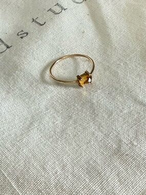 Kristen Elspeth 14k Gold Yellow Topaz Stacking Ring